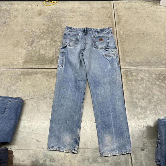 vintage carhartt faded blue relaxed fit jeans size 38 x 36 - Picture 4 of 4